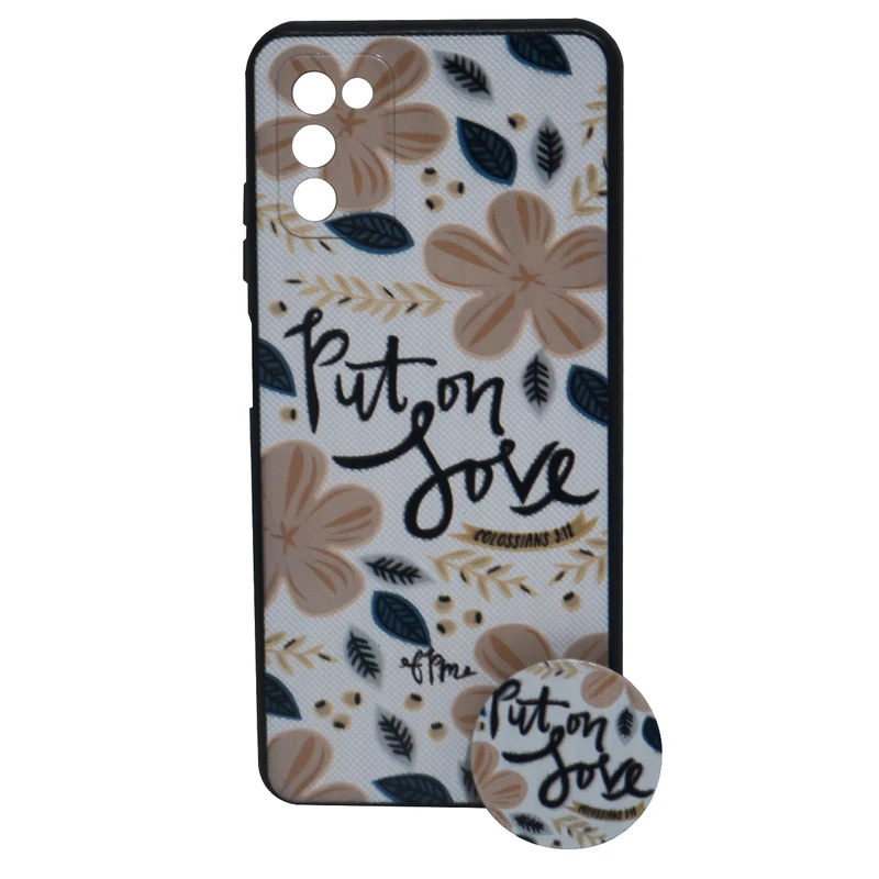 کاور کد 1673 مناسب برای گوشی موبایل سامسونگ Galaxy A03s به همراه پایه نگهدارنده