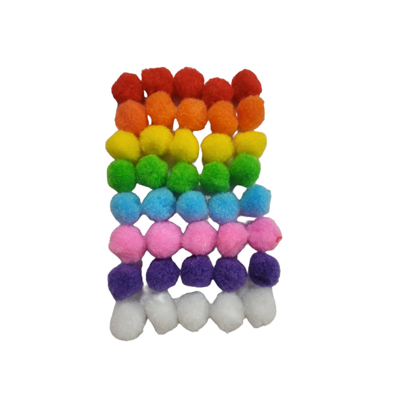 توپک پوم پوم رنگی کد Col802 بسته 80 عددی