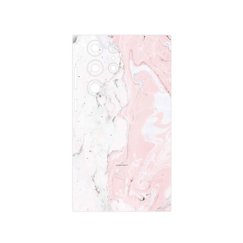 برچسب پوششی ماهوت مدل Blanco Pink Marble مناسب برای گوشی موبایل سامسونگ Galaxy S23 Ultra