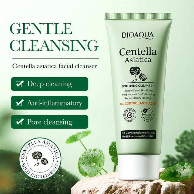 فوم شستشو صورت بایو آکوا مدل Centella Asiatica وزن 100 گرم