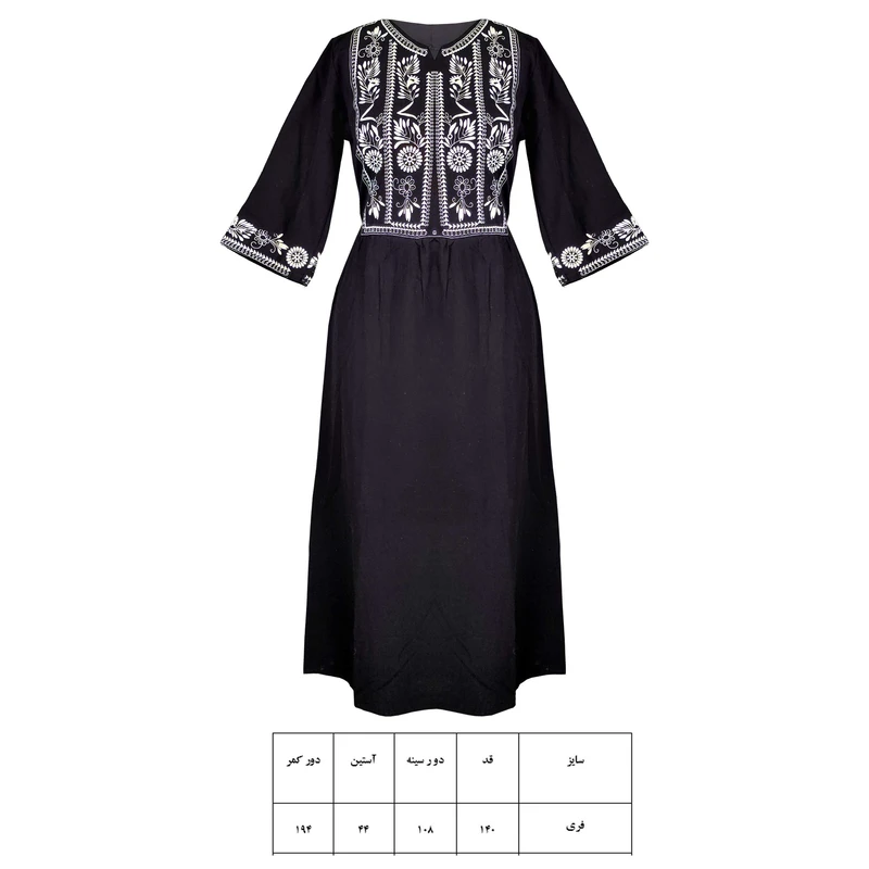 عکس شماره 2 : پیراهن ساحلی یقه گرد زنانه مدل 1421718