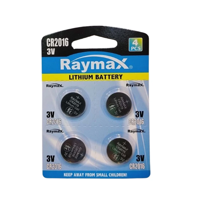 باتری سکه ای رایمکس مدل CR-2016 بسته ۴ عددی