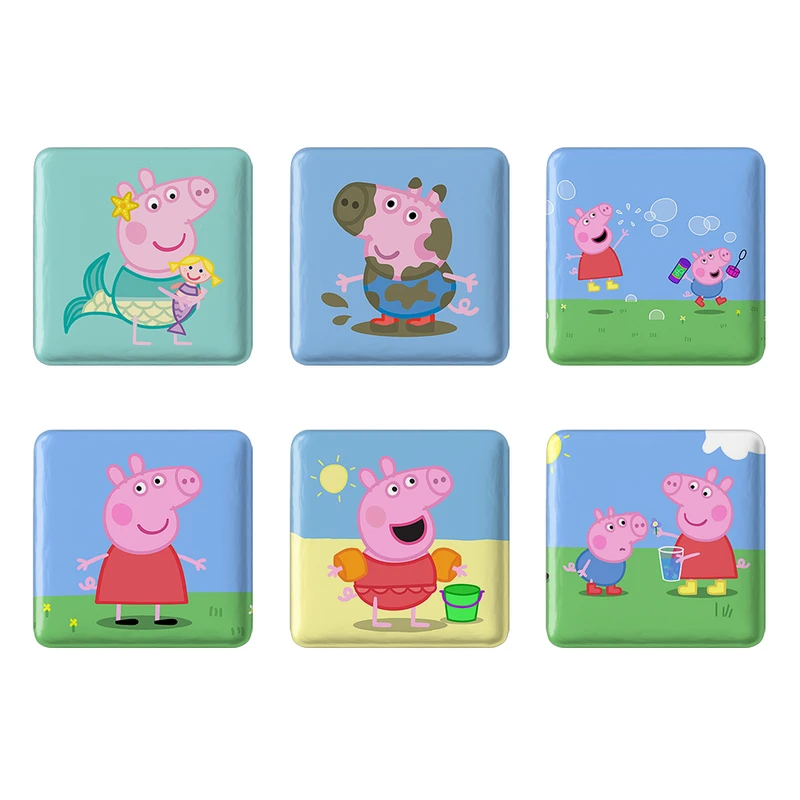 مگنت خندالو طرح انیمیشن پپاپیگ Peppa pig کد 1340A مجموعه 6 عددی