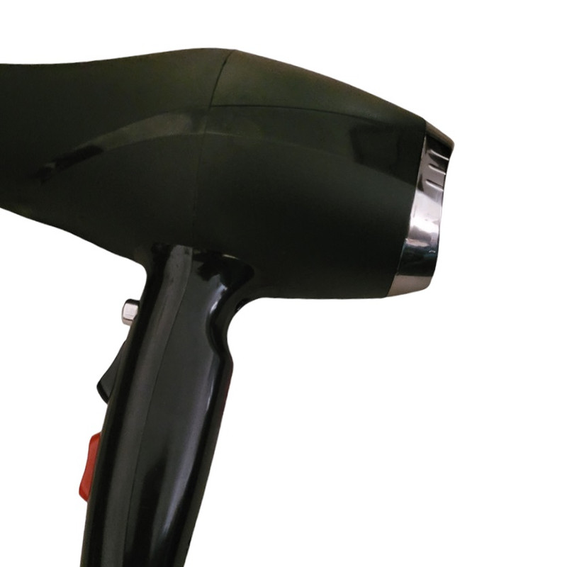 سشوار حرفه‌ای مدل p9000w، موتور AC، توان مصرفی 9000 وات، دارای قابلیت باد سرد، فناوری تولید یون، تعویض سری، طراحی ارگونومیک، با حالت حجم‌دهنده و صاف‌کننده، وزن 600 گرم، تنظیم حرارت 3 حالته و کنترل سرعت 2 حالته، به همراه سری متمرکزکننده پهن و باریک