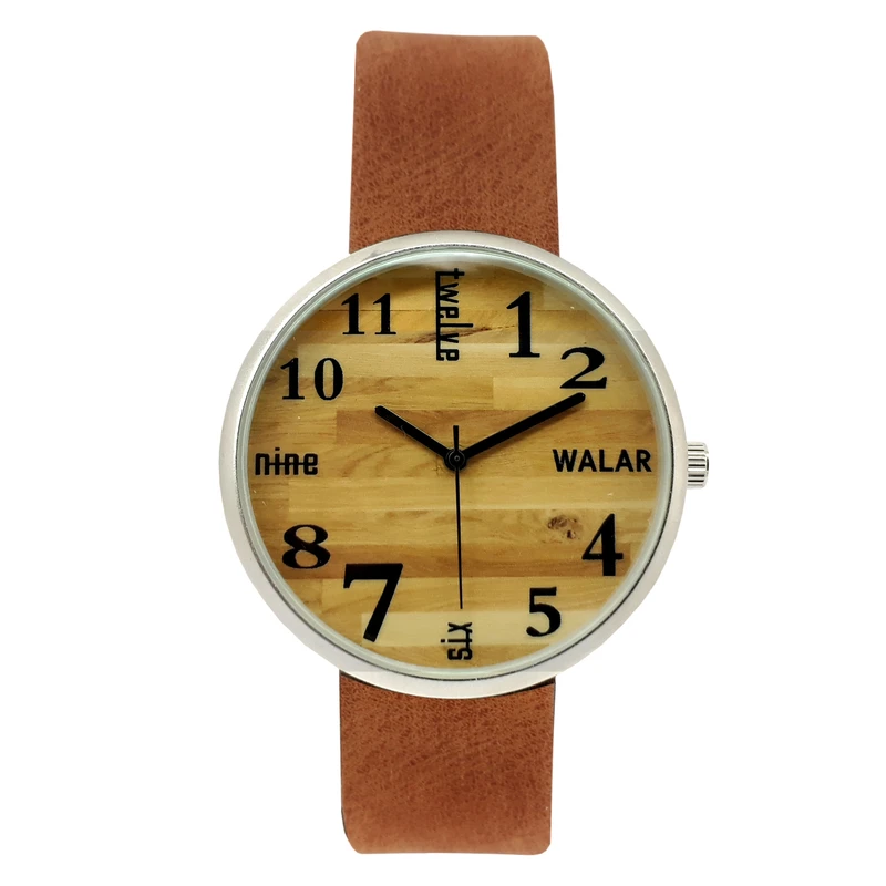 ساعت مچی عقربه‌ای مردانه والار مدل چوب گردو کد 33