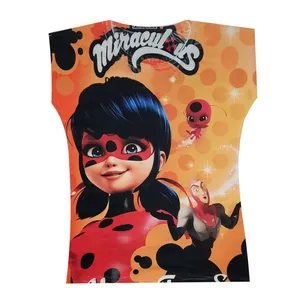 تی شرت آستین کوتاه دخترانه مدل دخنر کفشدوزکی کد L10