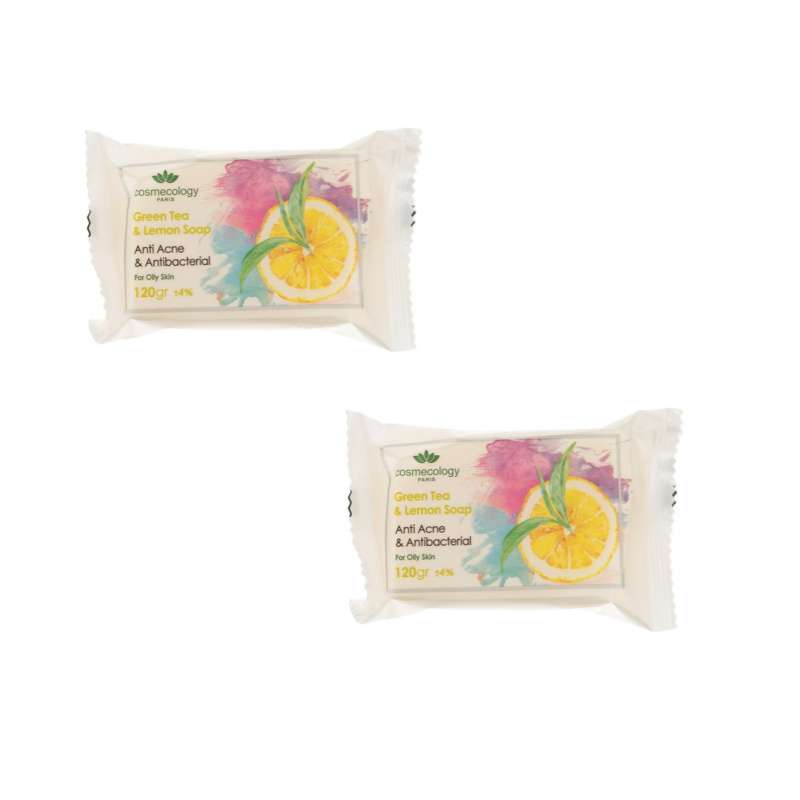 صابون شستشو کاسمکولوژی مدل Lemon وزن 120 گرم مجموعه 2 عددی