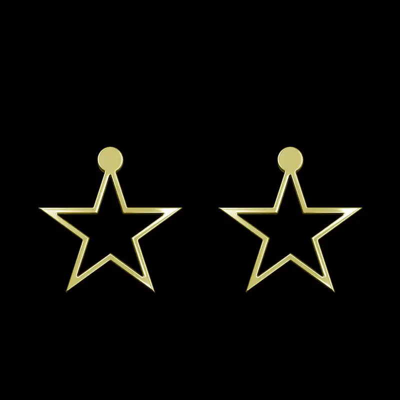 گوشواره طلا 18 عیار زنانه مدوپد مدل ستاره کد GA1-15403