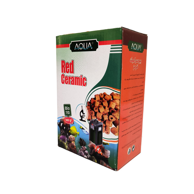 سرامیک آکواریوم آکوا مدل Red Ceramic وزن 300 گرم