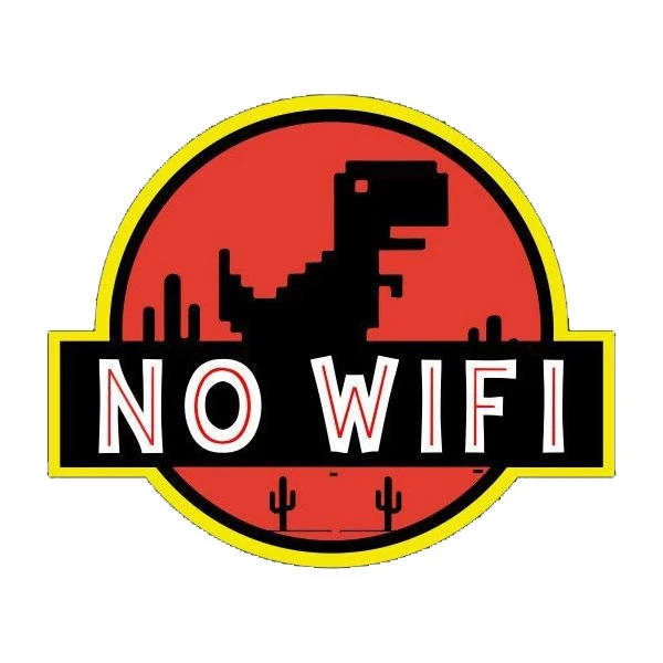 استیکر پارچه و لباس پاد آفرین مدل NO Wi-Fi کد 396