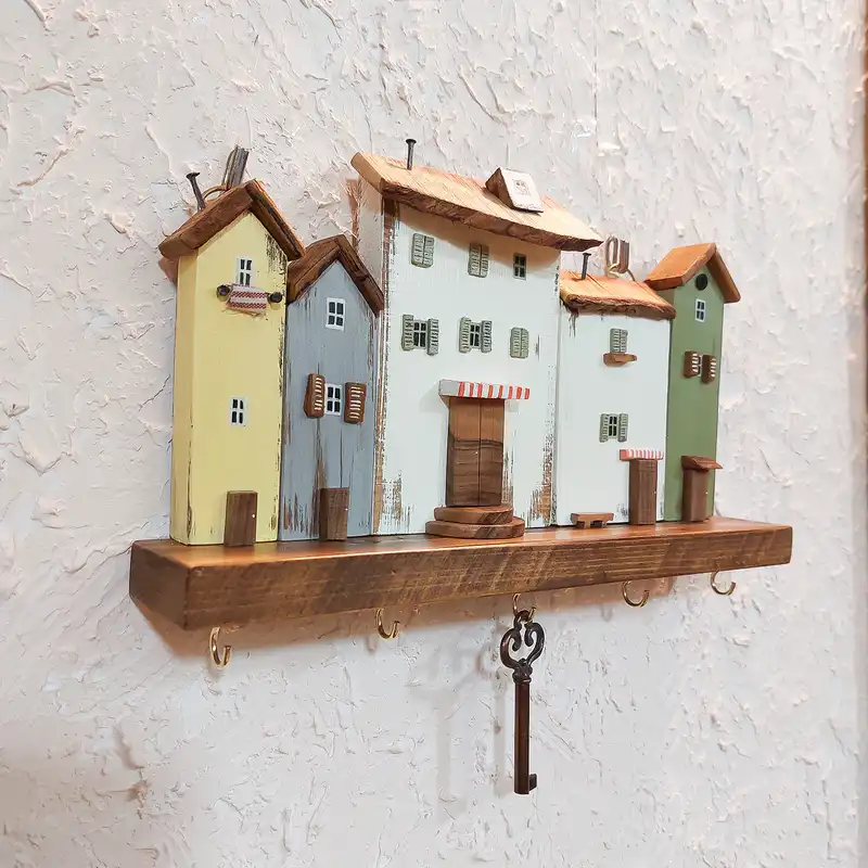 جاکلیدی دیواری مدل دهکده فانتزی کد 5333z