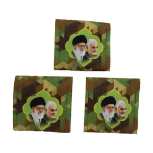 جانماز  طرح آیت الله خامنه ای و حاج قاسم سلیمانی بسته 3 عددی
