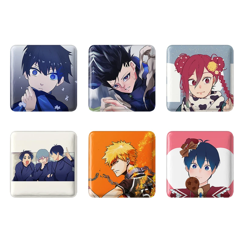 مگنت خندالو طرح انیمه بلو لاک Blue Lock کد 1536A مجموعه 6 عددی