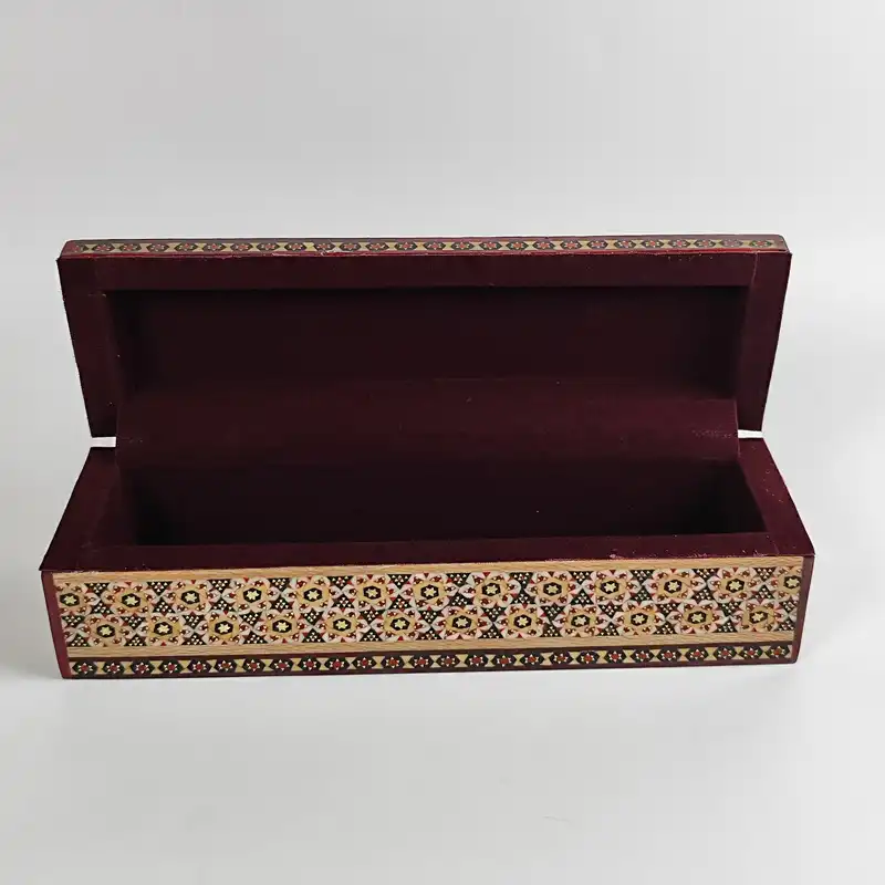 قلمدان خاتم کاری مدل شکارگاه