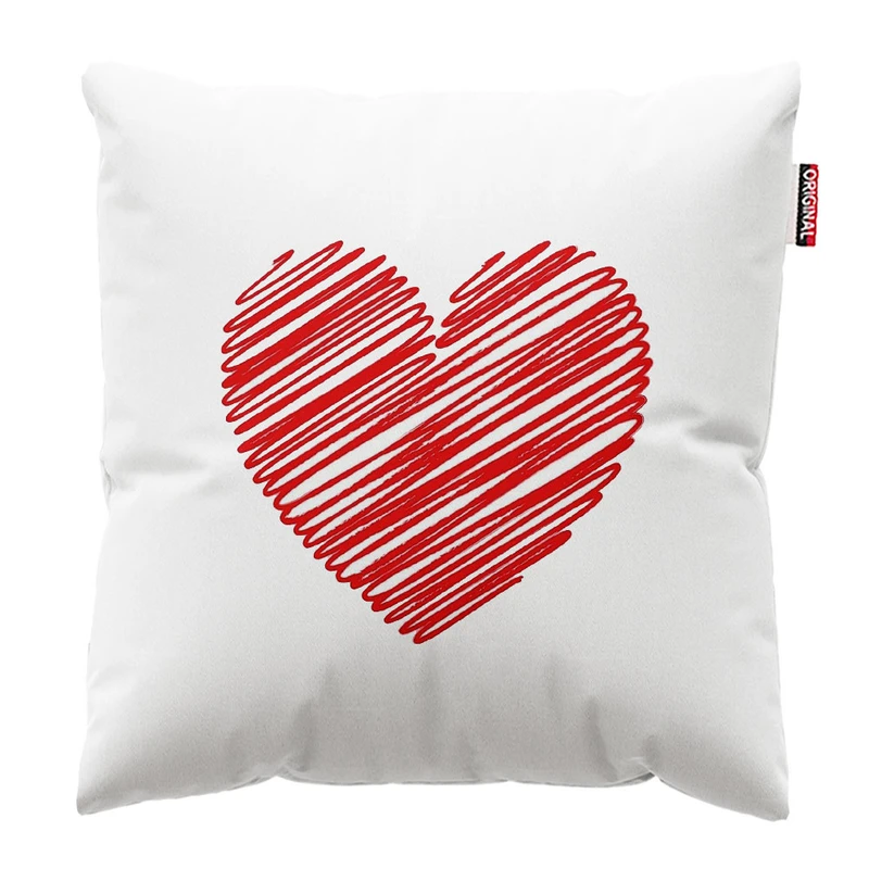 کوسن پاد آفرین طرح قلب کد 3725 سایز 30*30 سانتی متر