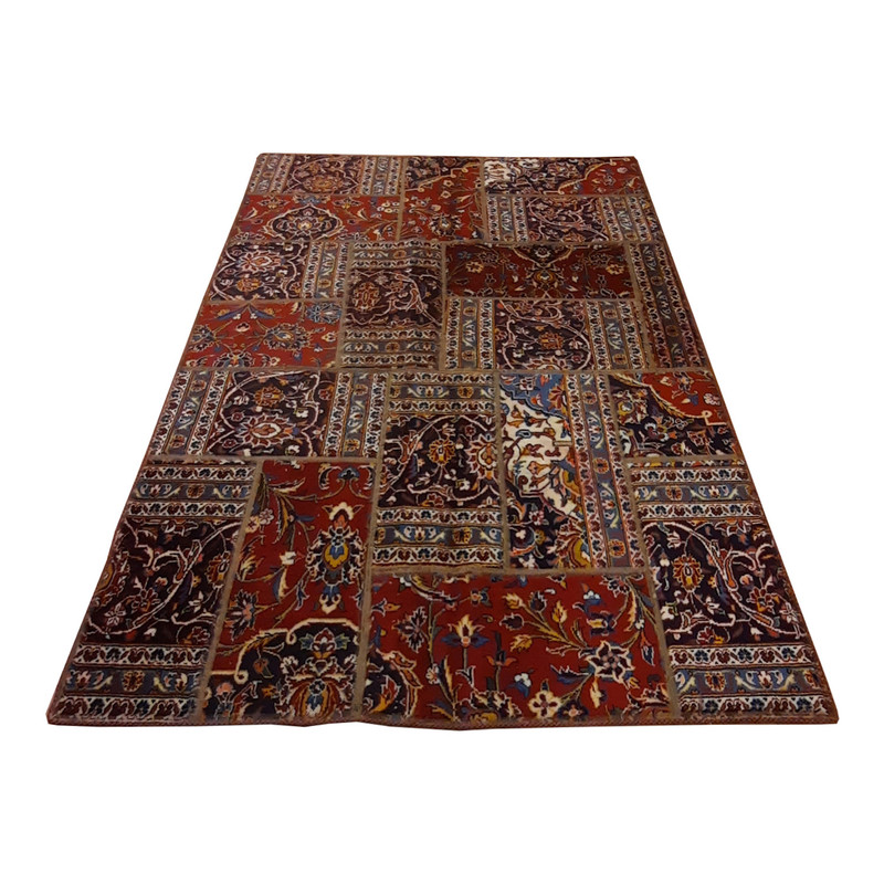 کلاژ فرش دستبافت سه متری مدل چهل تکه کد N.K.P.CO.C51