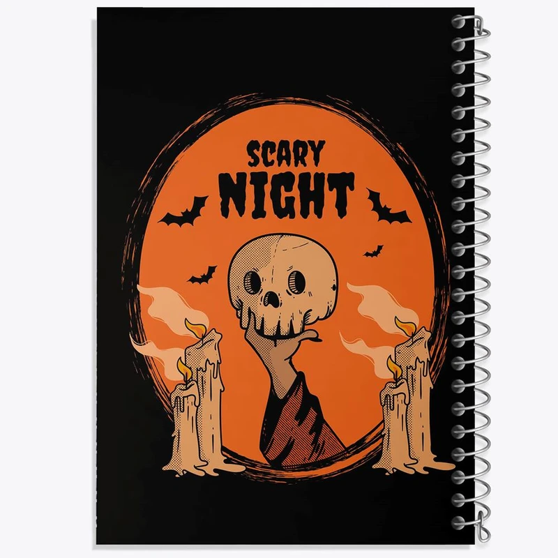 دفتر ژورنال نویسی 50 برگ خندالو مدل نقطه ای طرح هالووین کد 29520