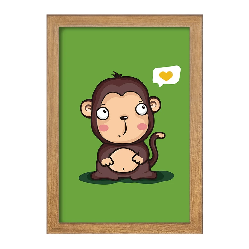 تابلو خندالو مدل میمون کیوت کد F2477