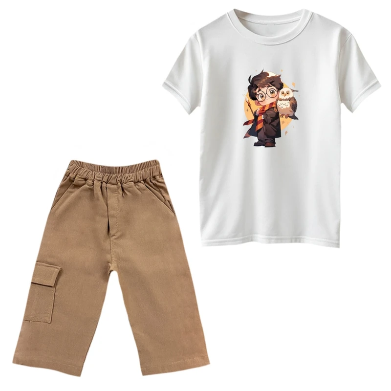 ست تی‌شرت و شلوارک پسرانه مدل هری پاتر کد 01