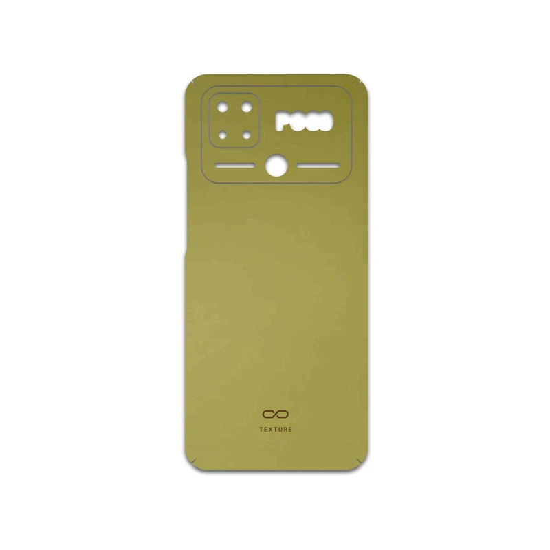 برچسب پوششی ماهوت مدل Matte-Gold مناسب برای گوشی موبایل شیائومی Poco C40