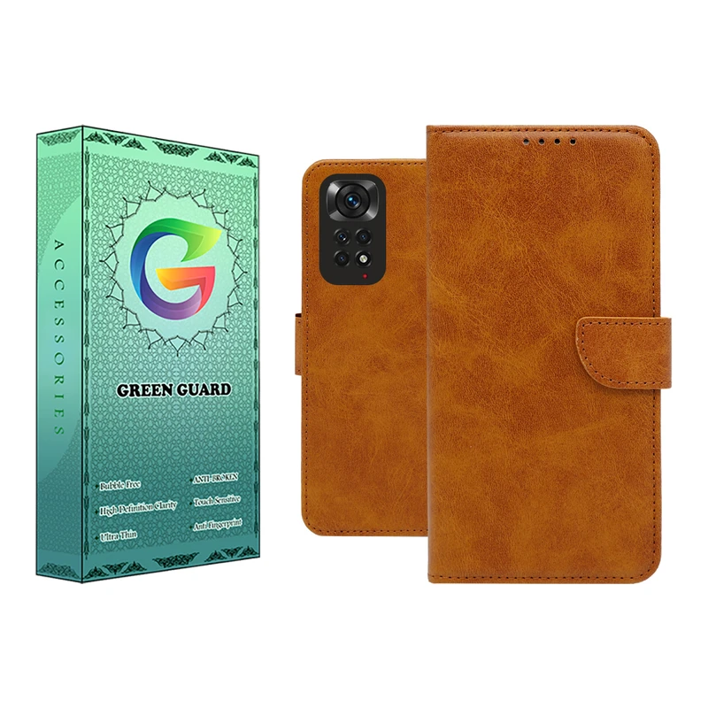 کیف کلاسوری گرین گارد مدل چرمی مگنتی کد Hb-G10 مناسب برای گوشی موبایل شیائومی Redmi Note 11 4G / Note 11S