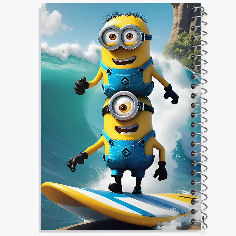 دفتر شطرنجی 50 برگ خندالو طرح مینیون ها (Minions) کد N5012