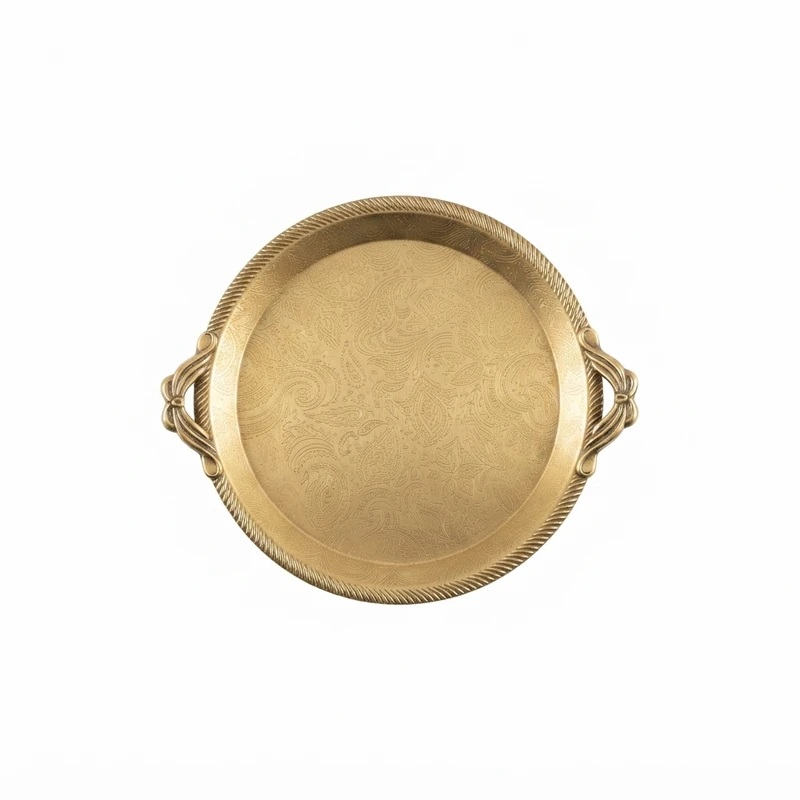 سینی دسته دار مدل 34855 سایز 27x25 سانتی‌متر