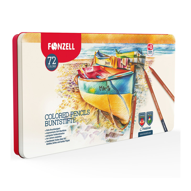 مداد رنگی 72 رنگ فونزل مدل Creative طرح قایق