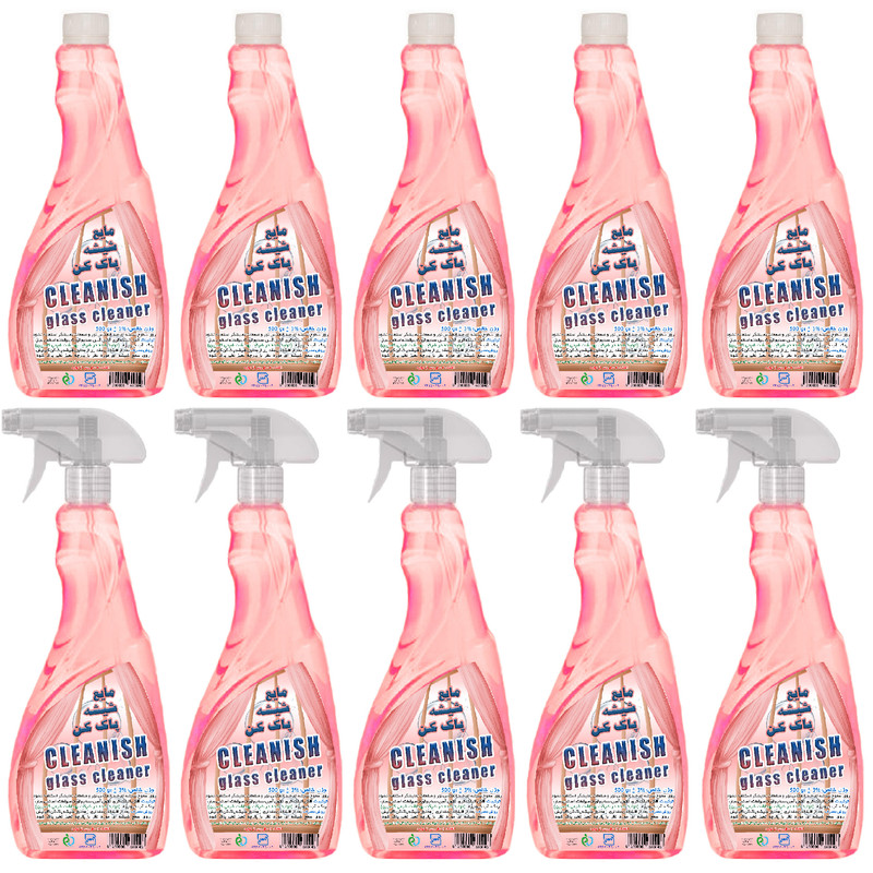  مایع شیشه پاک کن کلینیش مدل P2 وزن 500 گرم بسته 10 عددی