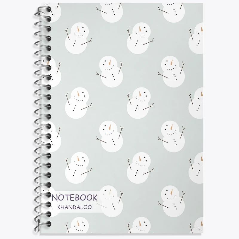 دفتر زبان 50 برگ خندالو مدل سه خط طرح آدم برفی کد N424