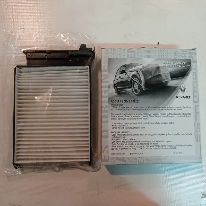 فیلتر کابین خودرو رنو مدل 2835R مناسب برای رنو ساندرو داستر