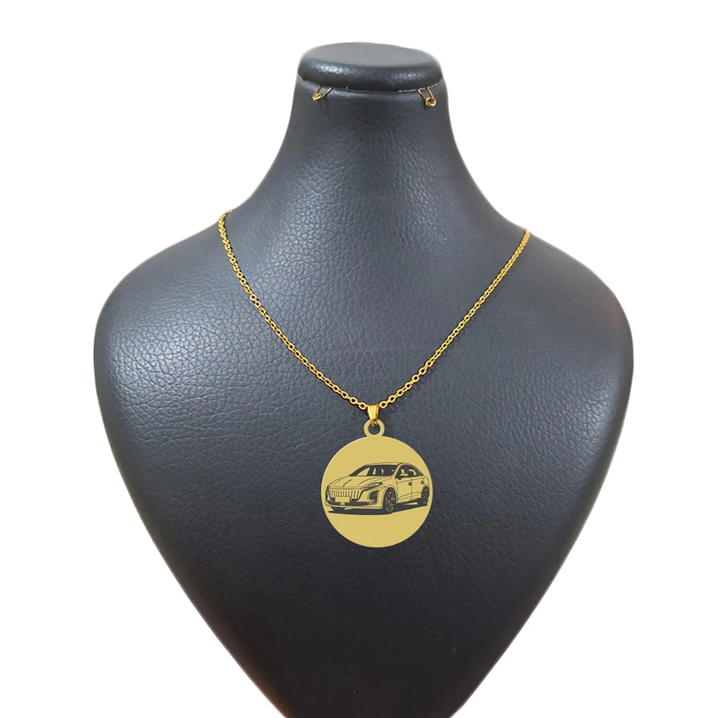 گردنبند زنجیری  هایکا طرح رخ ماشین کد jh.h 185