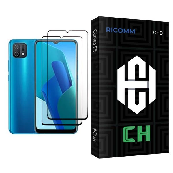 محافظ صفحه نمایش ریکام مدل CH Glass MIX002 مناسب برای گوشی موبایل اوپو A16K بسته دو عددی