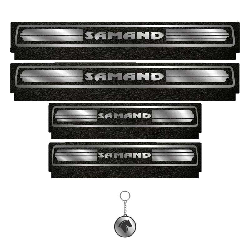 برچسب پارکابی خودرو لندمون کد LM108 MS مناسب برای سمند مجموعه 4 عددی به همراه جاکلیدی