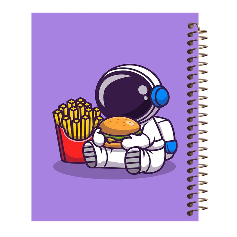 دفتر زبان 60 برگ طرح فضانورد کد L156