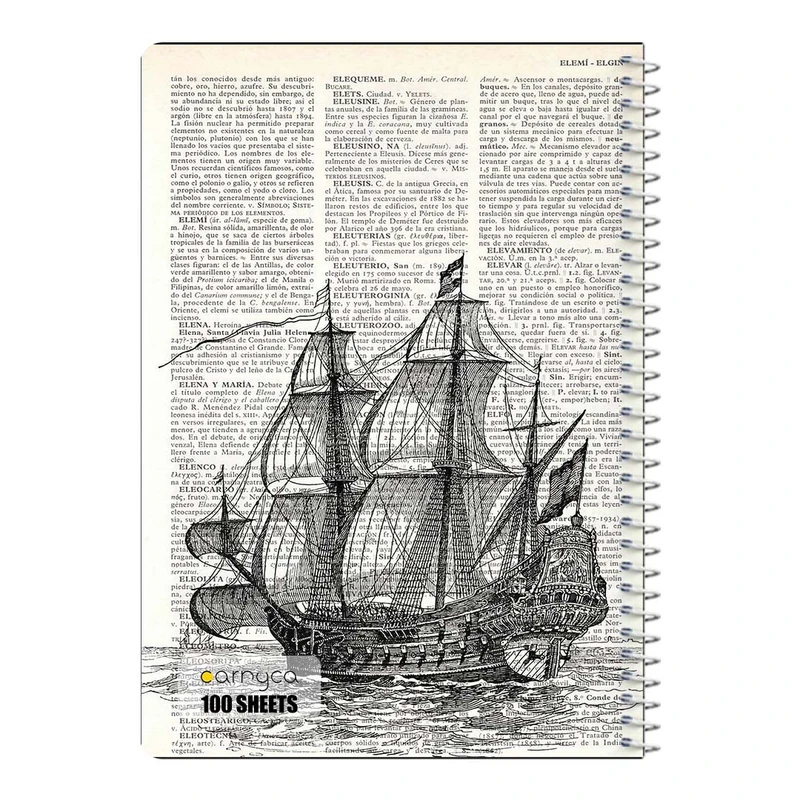 دفتر مشق 100 برگ سیمی کارنیکا طرح روزنامه وینتج Vintage Newspaper کد 72140