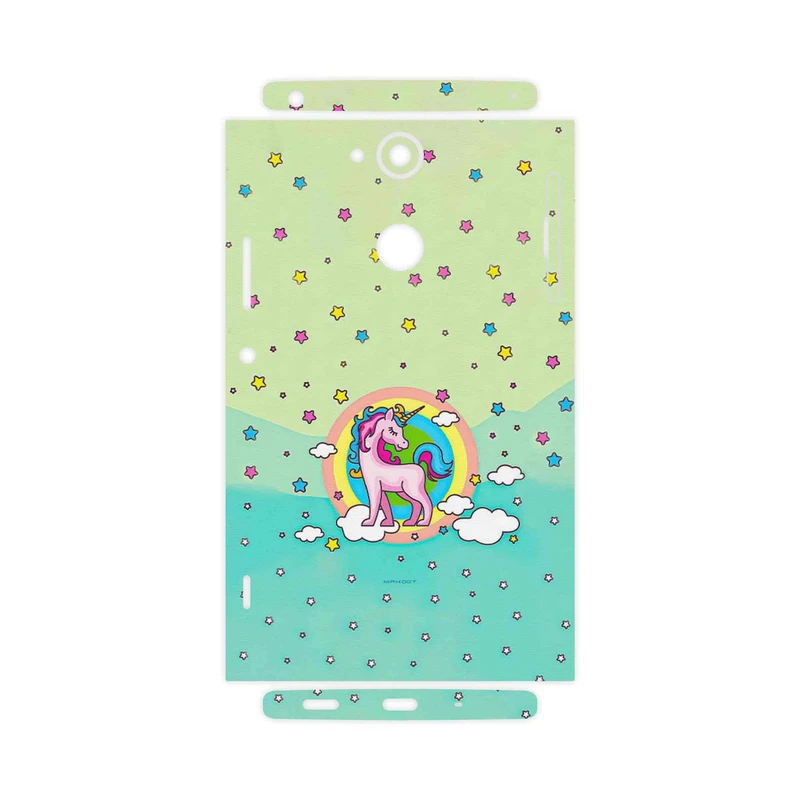 برچسب پوششی ماهوت مدل Rainbow unicorn adventure-FullSkin مناسب برای گوشی موبایل سونی Xperia XA2