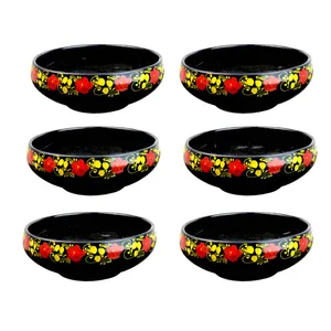 کاسه ی سفالی مدل سالاد خوری کد K16 مجموعه ی 6 عددی