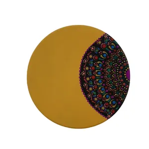 بشقاب دیوارکوب سفالی طرح نقطه کوب کد 4