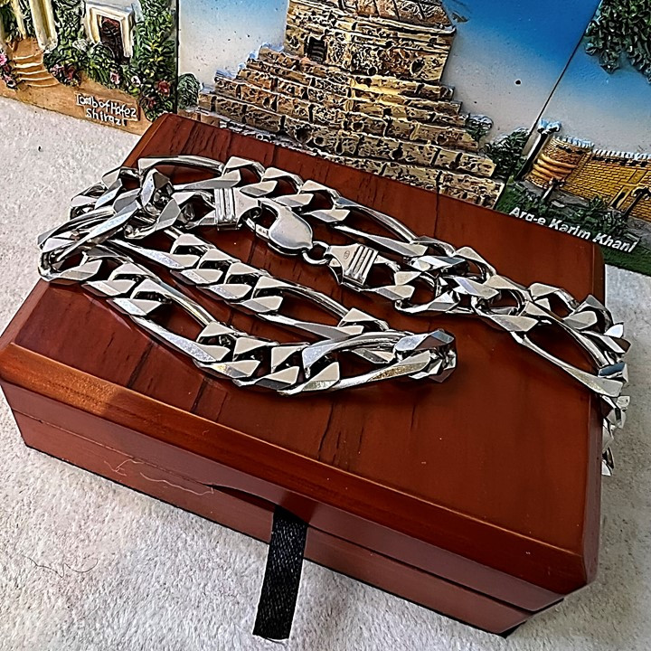 زنجیر نقره مردانه مدل  glsr-1752