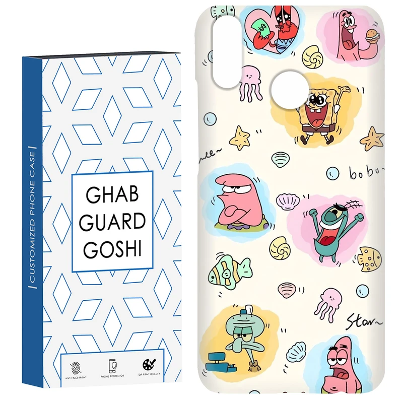 کاور قاب گارد گوشی طرح باب و پاتریک کد Dimo-198 مناسب برای گوشی موبایل هوآوی Y9 2019