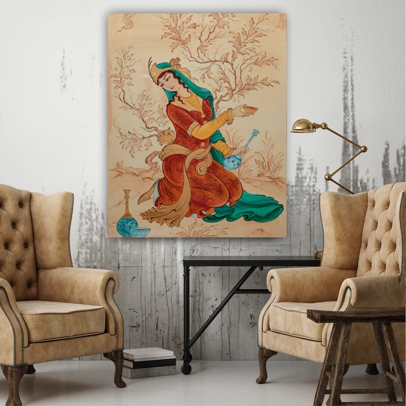 پوستر بک لایت طرح نقاشی مینیاتوری کد BK1302