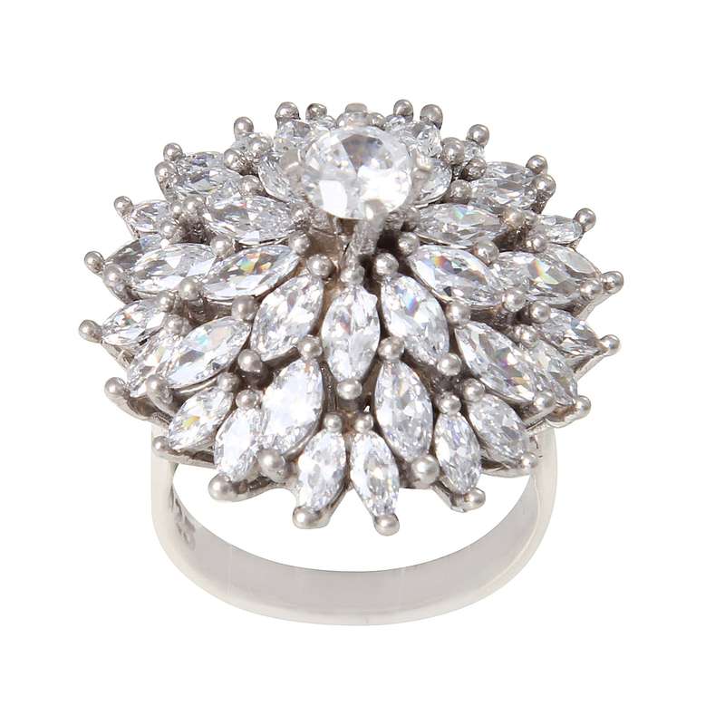 انگشتر نقره زنانه مدل رادیوم کد AWR_835