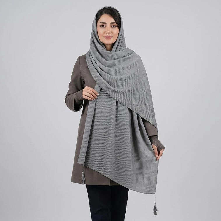 شال زنانه مدل پلیسه قواره بزرگ
