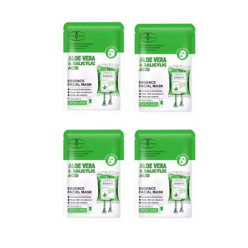 ماسک صورت ایچون بیوتی مدل آلوئه ورا و اسید سالیسیلیک حجم 25 میلی لیتر بسته 4 عددی