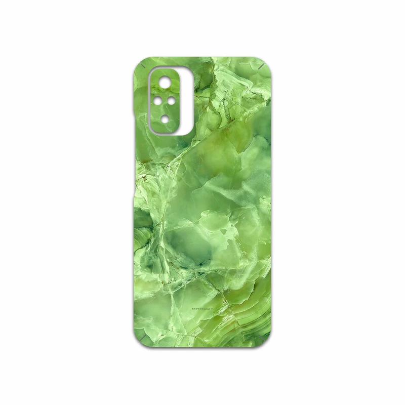برچسب پوششی ماهوت مدل Green-Crystal-Marble مناسب برای گوشی موبایل شیائومی Redmi Note 10