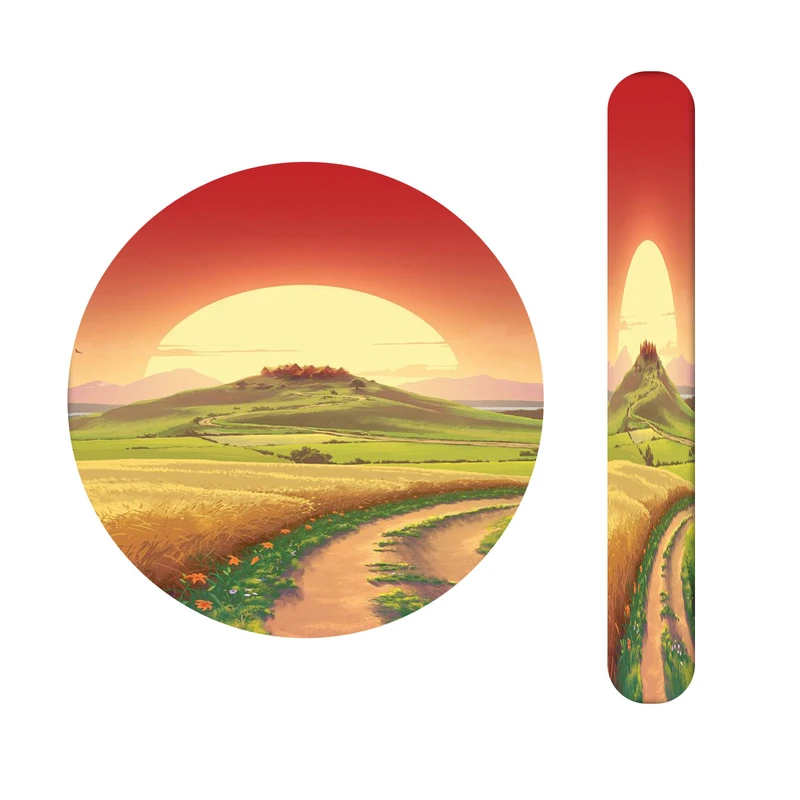 آینه آرایشی جیبی مدل غروب کد 369 به همراه سوهان ناخن 