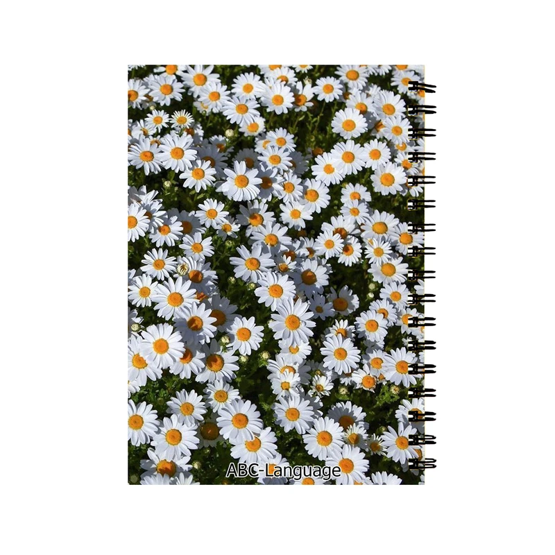 دفتر زبان طرح گل بابونه کد D-7020