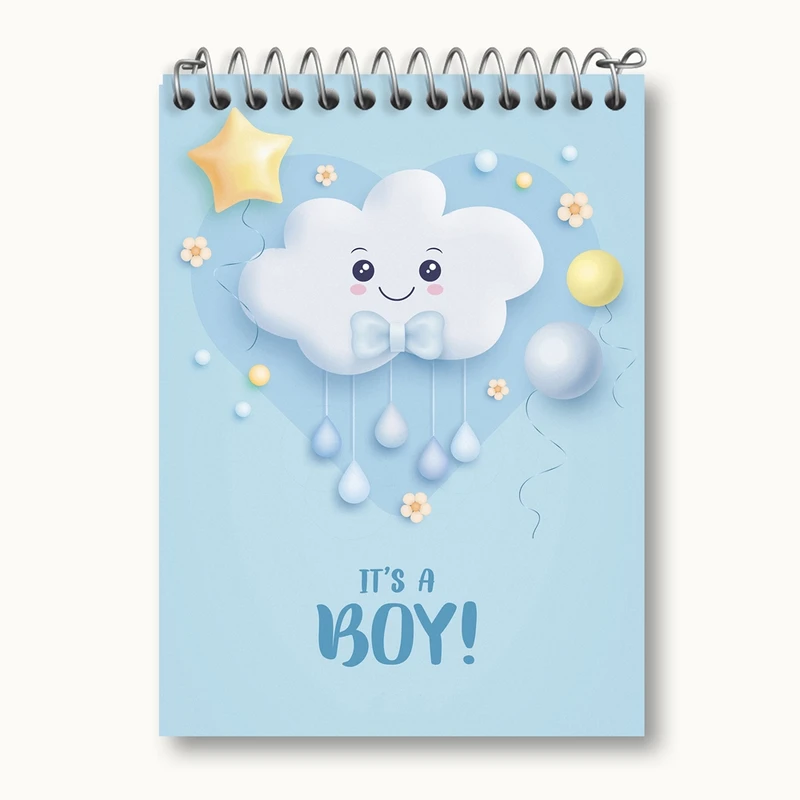 دفتر یادداشت 50 برگ خندالو مدل تعیین جنسیت کد 10950