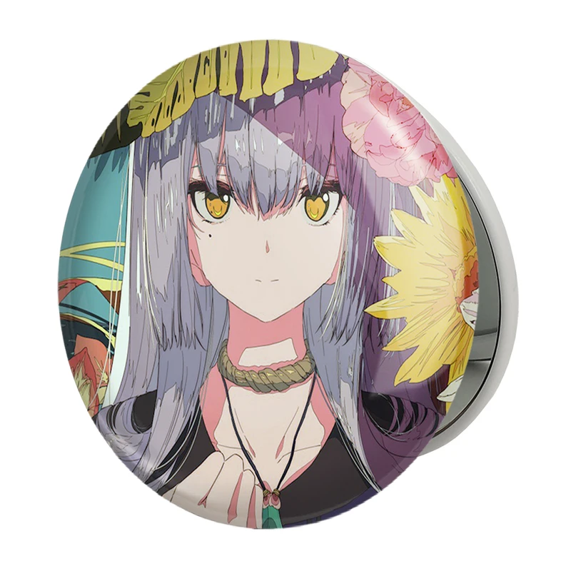 آینه جیبی خندالو طرح دختر انیمه ای مدل تاشو کد 18080 